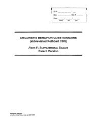 CHILDREN'S BEHAVIOR QUESTIONNAIRE - Early Child Care and ...