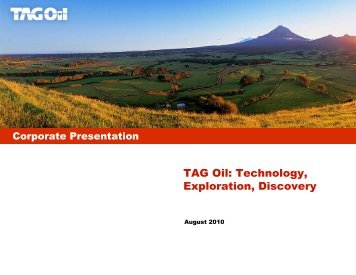 Corporate Presentation - TAG Oil