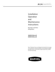 Installation Operation and Maintenance Instructions - Marvel