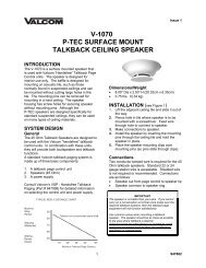 v-1070 p-tec surface mount talkback ceiling speaker - Valcom
