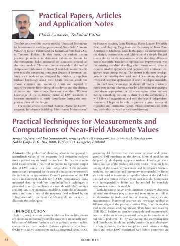 Practical Techniques for Measurements and Computations of Neaqr ...