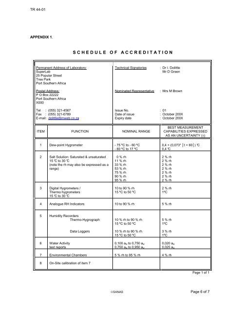 TR 44-01 - Sanas