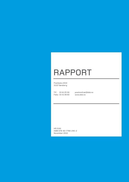 RAPPORT - Direktoratet for samfunnssikkerhet og beredskap