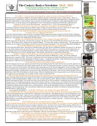 The Cookery Book e-Newsletter MAY 2012