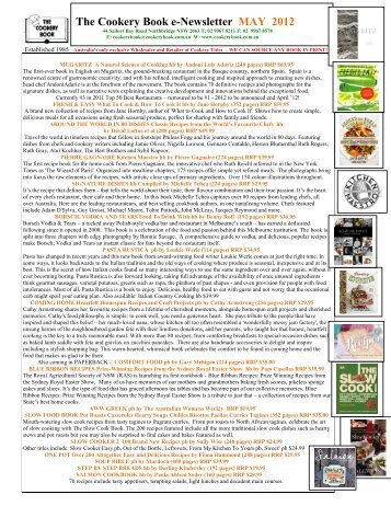 The Cookery Book e-Newsletter MAY 2012