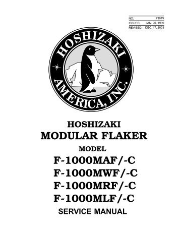 service manual - Hoshizaki America, Inc.