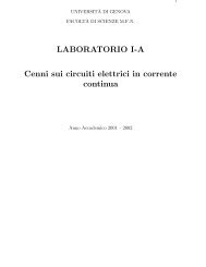 LABORATORIO I-A Cenni sui circuiti elettrici in corrente continua