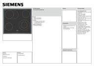 Siemens EJ73050 Elektro-Kochmulde Vorgänger: Vertrieblicher - Obi