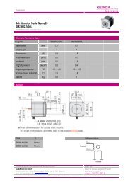 Schrittmotor Serie Nema23 SM23H2.3O0L - GUNDA Electronic GmbH