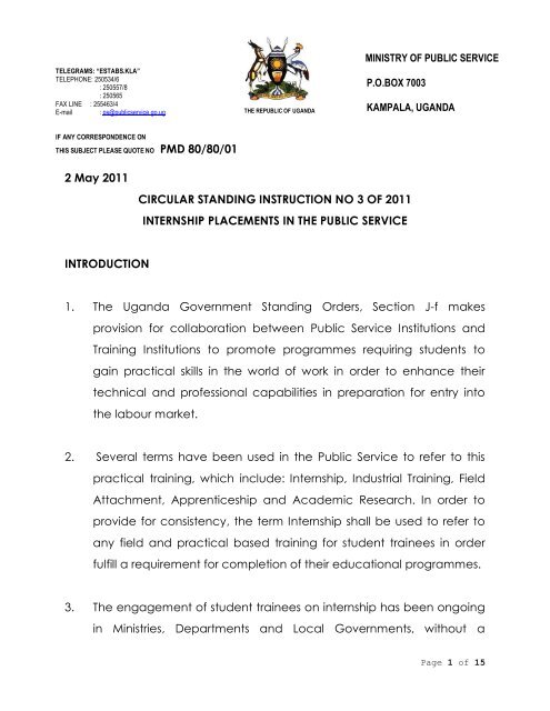 2 May 11 Circular Standing Instruction No 3 Of 11