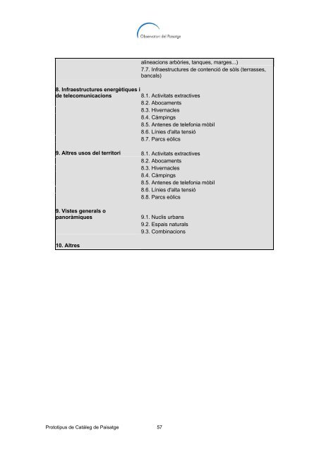 Prototipus de catÃ leg de paisatge - Observatori del Paisatge