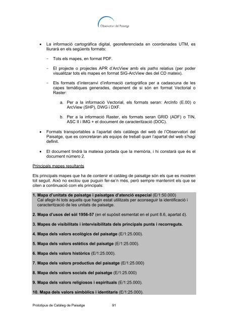 Prototipus de catÃ leg de paisatge - Observatori del Paisatge