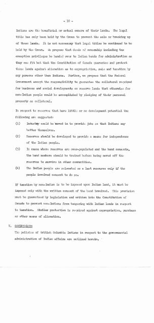 The BC Indian Position Paper, Draft Copy - Union of British ...