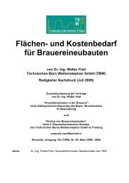 Flächen- und Kostenbedarf für Brauereineubauten - Technisches ...