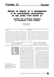 Dossier Trisomie 21 risomie 21 - Institut de Formation en ...