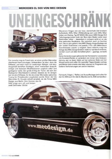 Deutschland Eurotuner 4/2004 - MEC DESIGN