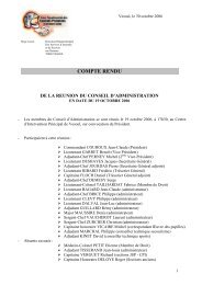 Compte rendu du 19 octobre 2006 CA - Service DÃ©partemental d ...