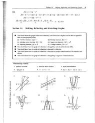 Section 1.4 Shifting, Reï¬ecting, and Stretching Graphs