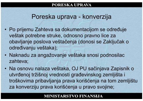 Situacija na polju procene vrednosti i nepokretnosti u poreskoj ...