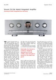 Vincent SV-236 Hybrid Integrated Amplifier - Vincent-Audio.com