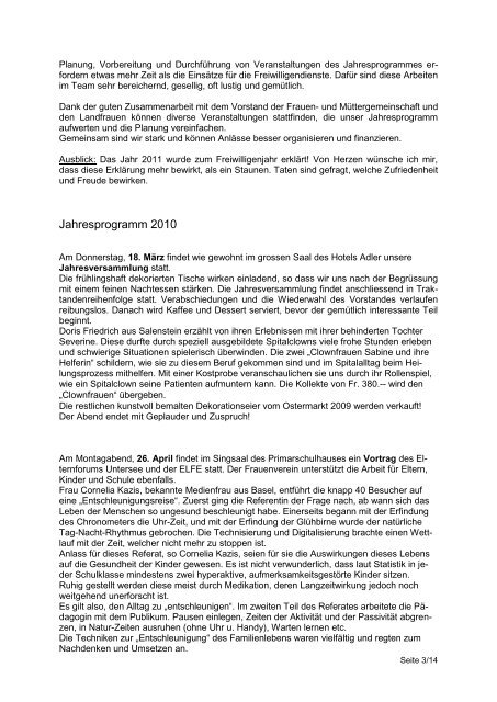 Frauenverein Ermatingen und Umgebung - TGF GemeinnÃ¼tziger ...