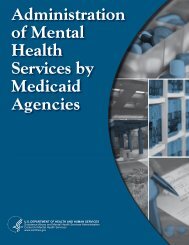 Administration of Mental Health Services by Medicaid Agencies