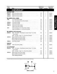 Chevrolet - Rockford Drive Line