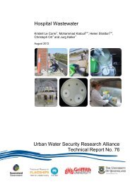 Hospital Wastewater - Urban Water Security Research Alliance