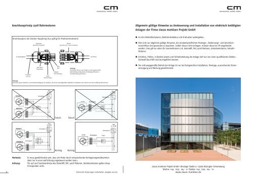 Anschlusshinweise Elektro pdf - Clauss Markisen Projekt GmbH