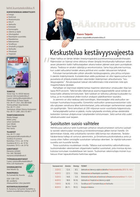 Lataa (pdf) - Kuntatekniikka