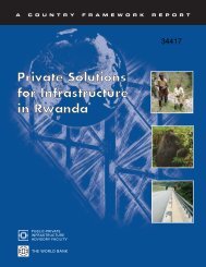 Private Solutions for Infrastructure in Rwanda - ISBN ... - World Bank