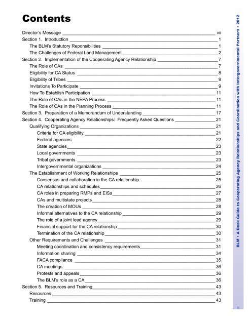 BLM Desk Guide to Cooperating Agency Relationships - National ...