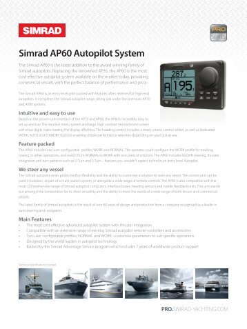 AP60 Autopilot Flier - Simrad Professional Series