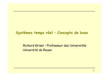 Systèmes temps réel – Concepts de base