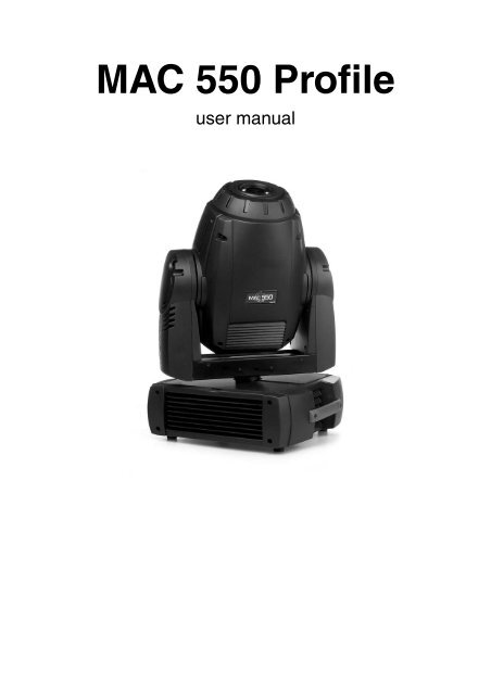 MAC 550 user manual