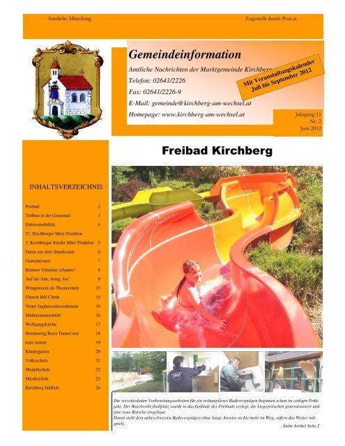Gemeindeinformation - Kirchberg am Wechsel