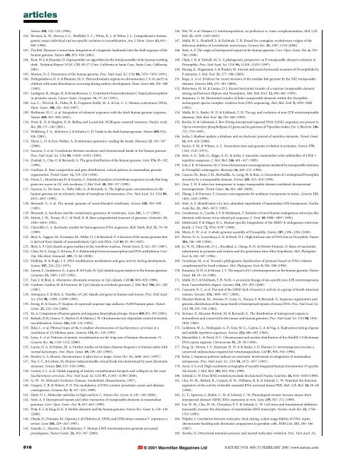 Initial sequencing and analysis of the human genome - Vitagenes