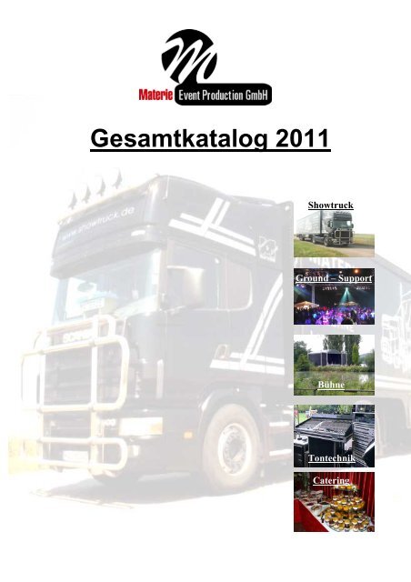Gesamtkatalog 2011 - Materie Event Production GmbH