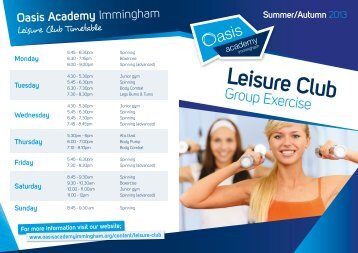 to view our current exercise program - Oasis Academy Immingham