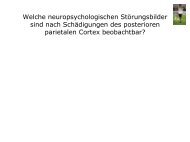 Welche neuropsychologischen Störungsbilder sind nach ...