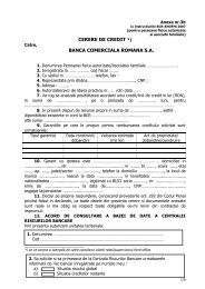 cerere de credit *) banca comerciala romana sa - ANOFM