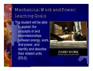 Mechanical Work and Power: Learning Goals - Mr.Neave's Website