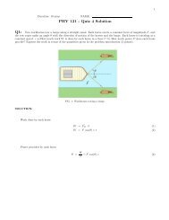 PHY 121 - Quiz 4 Solution