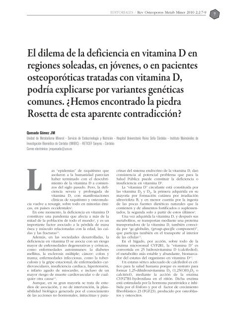 NÂº 2 EspaÃ±ol - Revista de Osteoporosis y Metabolismo Mineral