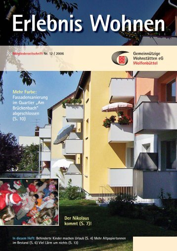 Ausgabe 12 / 2006 - Gemeinnützige Wohnstätten eG Wolfenbüttel