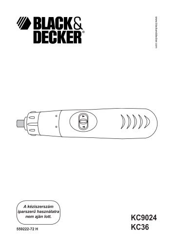 KC9024 KC36 - Service - Black and Decker