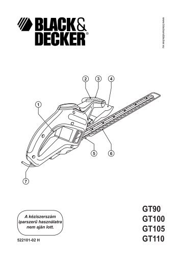 GT90 GT100 GT105 GT110 - Service - Black and Decker