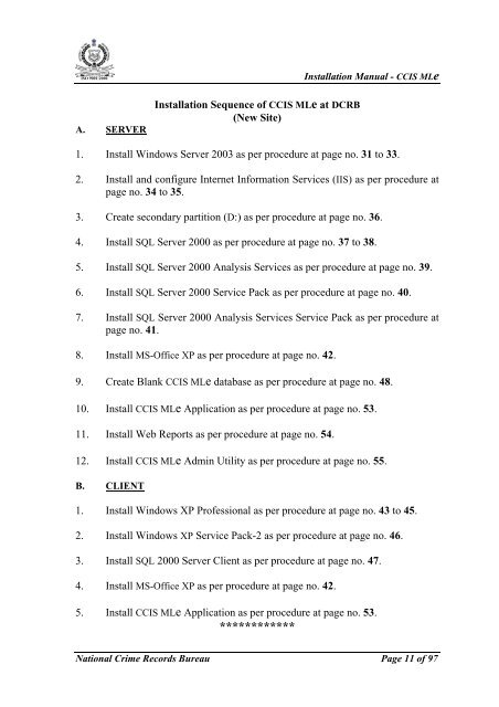 CCIS MLe Guide - National Crime Records Bureau