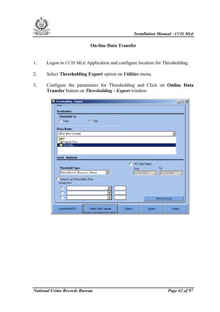 CCIS MLe Guide - National Crime Records Bureau