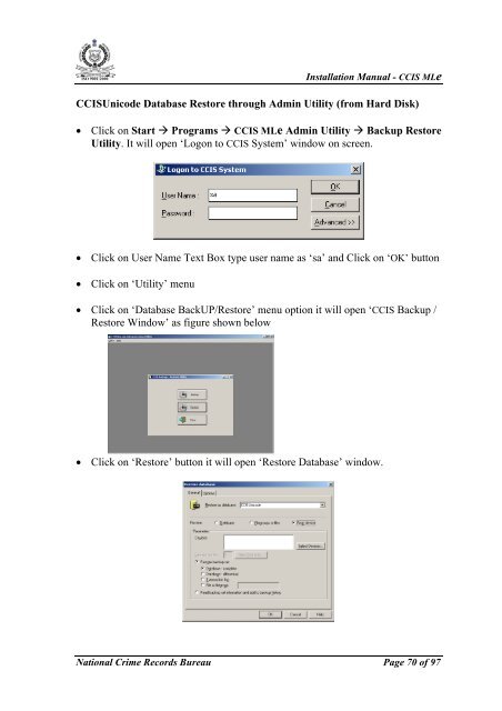 CCIS MLe Guide - National Crime Records Bureau